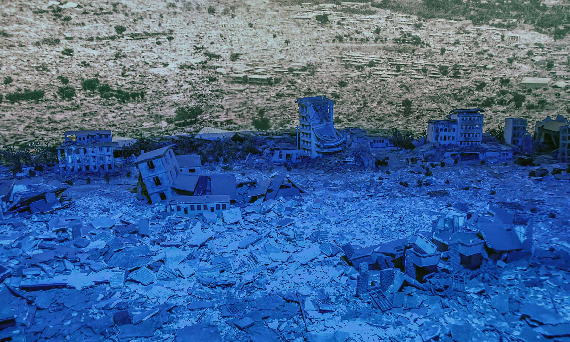 Twister In Storm - Gray landscape