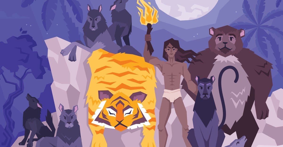 Bambini cresciuti dagli animali