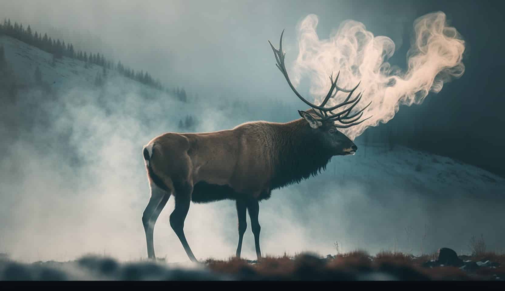 Guarda questo enorme Buck girare il motore e soffiare fumo come un'auto muscolare