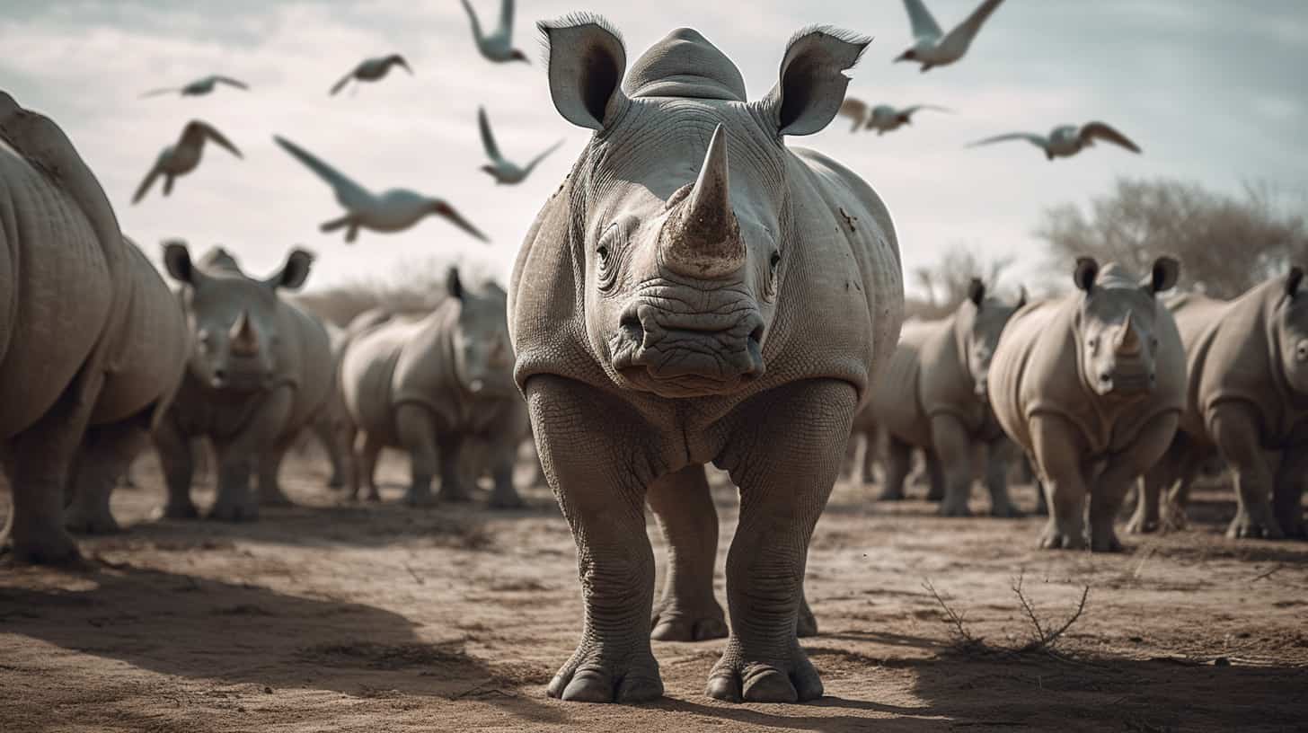 Guarda questo invincibile rinoceronte affrontare senza paura 18 leoni di fronte a un vasto pubblico