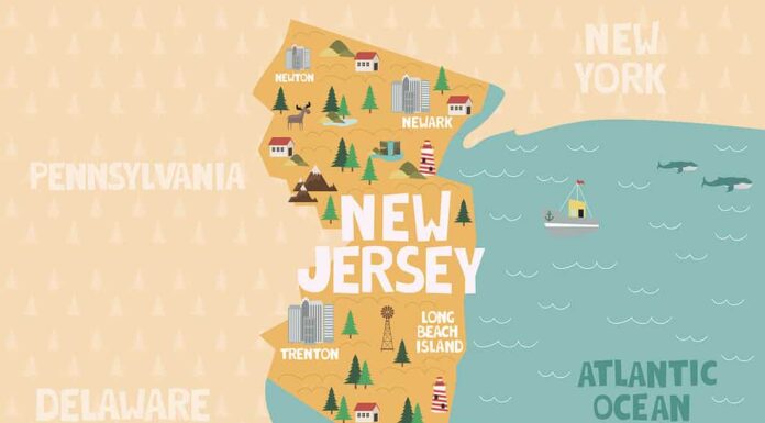 Mappa dello stato del New Jersey