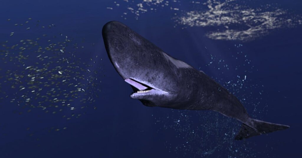 Denti Di Balena - Bocca Aperta Del Capodoglio Che Mostra I Denti