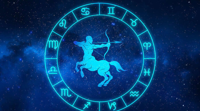 Sagittario, segno zodiacale, astrologia, astratto, notte