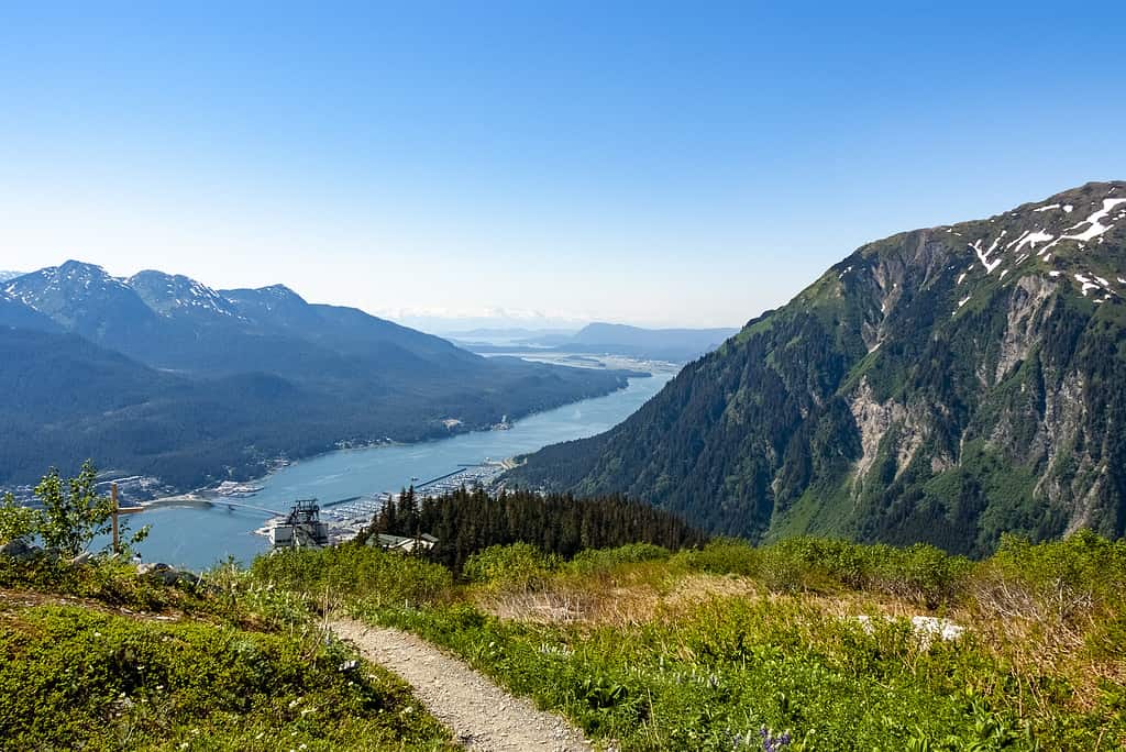 Vista dall'alto di Juneau - Alaska - Stati Uniti