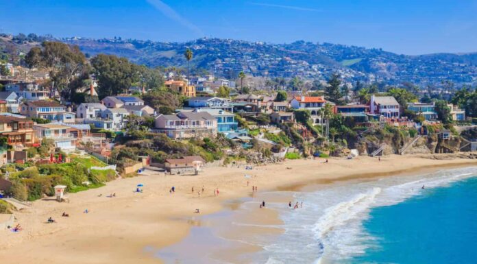 Crescent Bay di Laguna Beach, Orange County, California USA