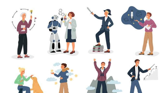 Tipi di persone MBTI.  Personalità umane.  Personaggi socionici.  mentale.  Mentalità e comportamento.  Pensieri intuitivi e logici.  Razionale o creativo.  Strutture mentali.  Insieme di vettore sgargiante