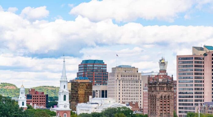 Orizzonte della città di New Haven, Connecticut