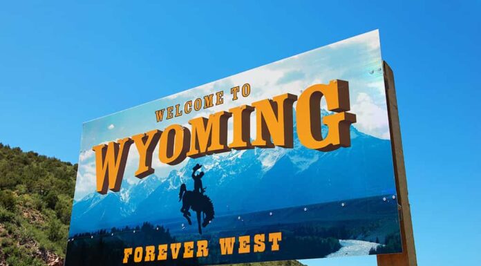 Segno di benvenuto del Wyoming