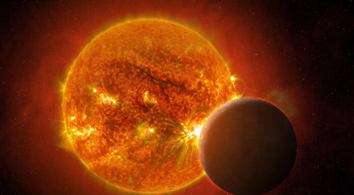 Pianeta Mercurio e Sole.