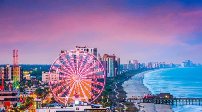 Myrtle Beach, Carolina del Sud, parco divertimenti, Stati Uniti, ruota panoramica