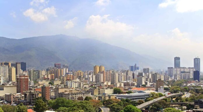 Skyline della città di Caracas.  Capitale del Venezuela
