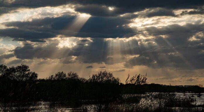 tramonto sul fiume tigri