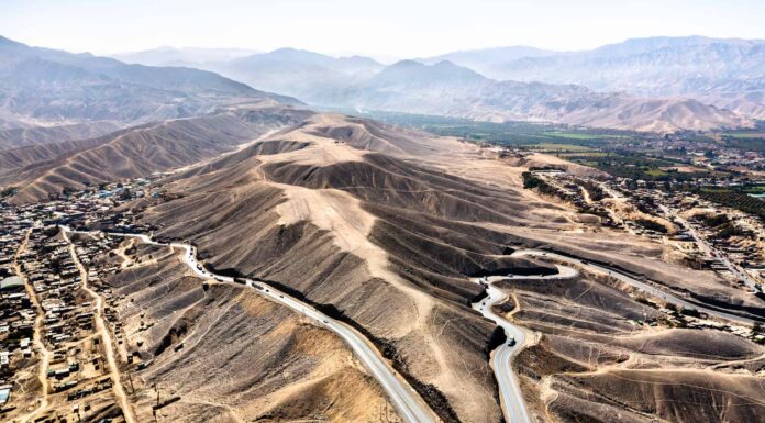 Autostrada panamericana a Palpa in Perù