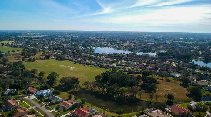 Fotografia con drone di Wellington in Florida