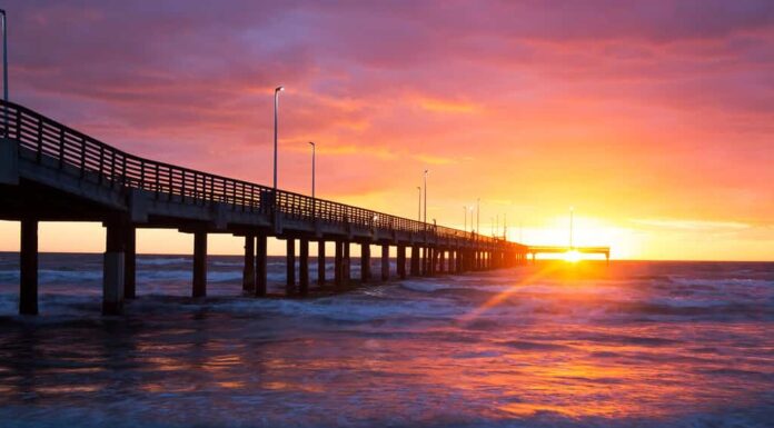 Molo di Bob Hall, Parco Padre Balli, Corpus Christi, Texas