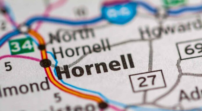 Hornell.  Stato di New York).  STATI UNITI D'AMERICA.