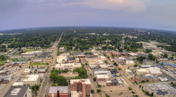 Jackson in un centro urbano nelle zone rurali del Tennessee