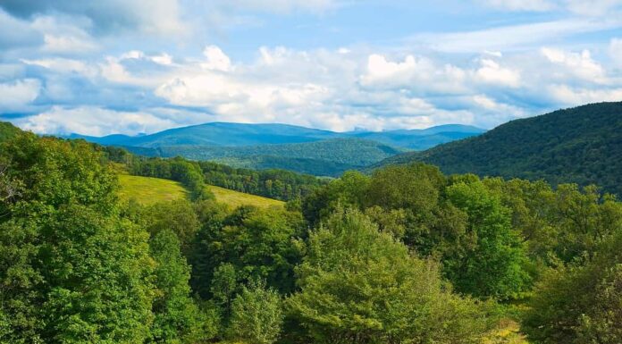 Vista sulle montagne di Catskills