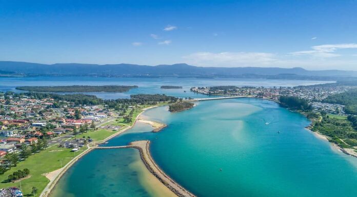 Splendide viste sulle acque di marea del Lago Illawarra