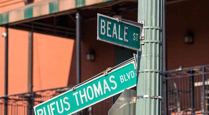 Segnali stradali di Beale Street Memphis, Tennessee