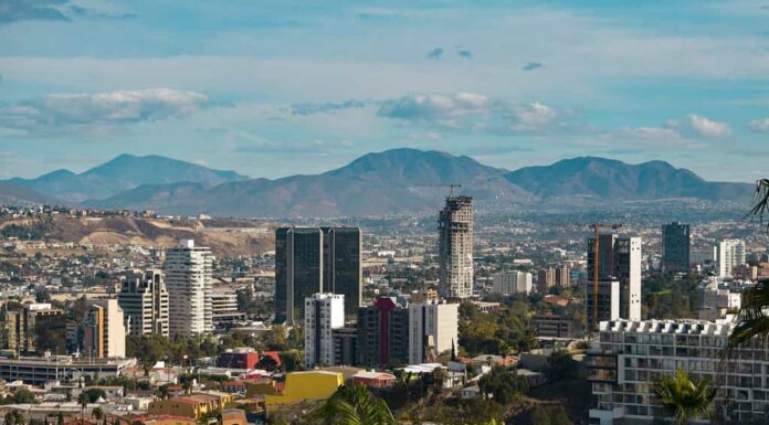 Skyline della città di Tijuana, Baja California Messico