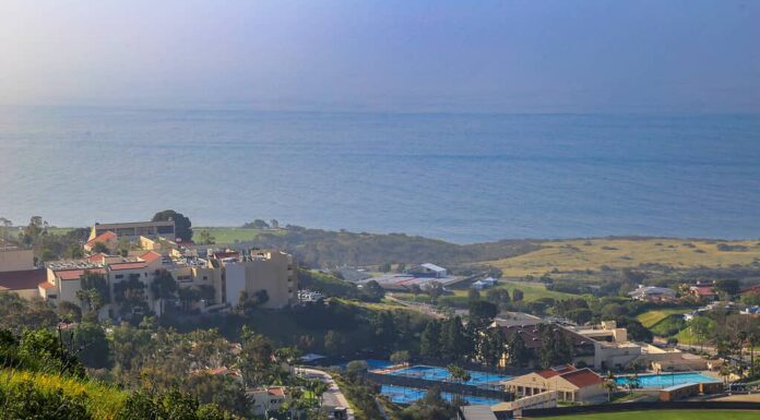 Veduta della Pepperdine University di Malibu, California