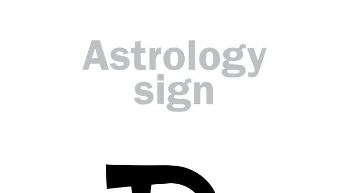 Alfabeto astrologico: movimento RETROGRADO (Regressione).  Segno di carattere geroglifico (simbolo singolo).
