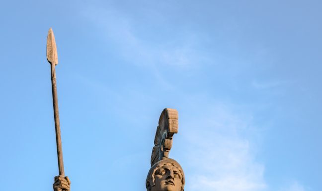Achille, nei giardini di Achilleion nell'isola di Corfù, in Grecia.
