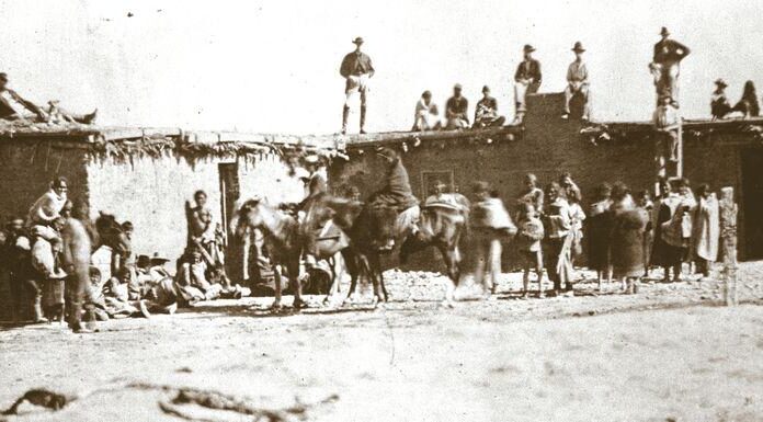 La lunga camminata dei Navajo - Prigionieri Navajo a Fort Sumner, c.  1860