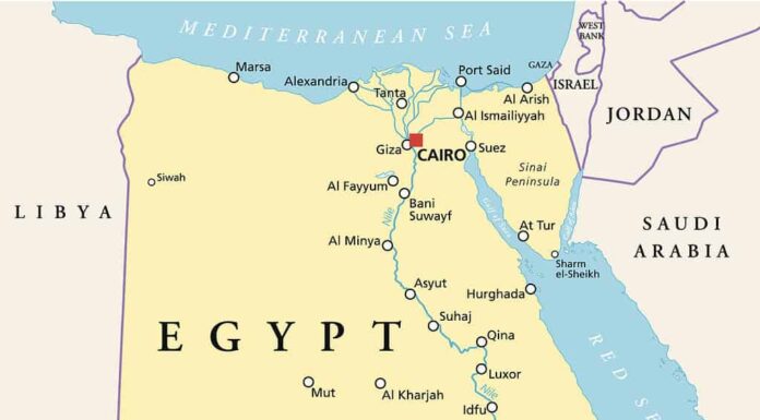 Mappa dell'Egitto