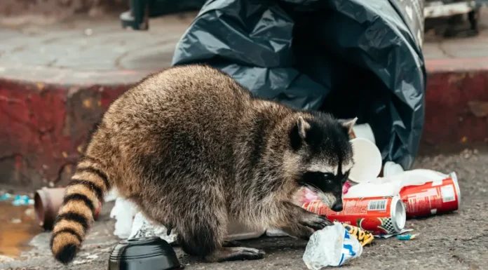 La guida Xceptional per tenere i procioni fuori dalla spazzatura Raccoon raiding garbage in street. Contact Xceptional Wildlife to stop raccoons from getting into your trash.