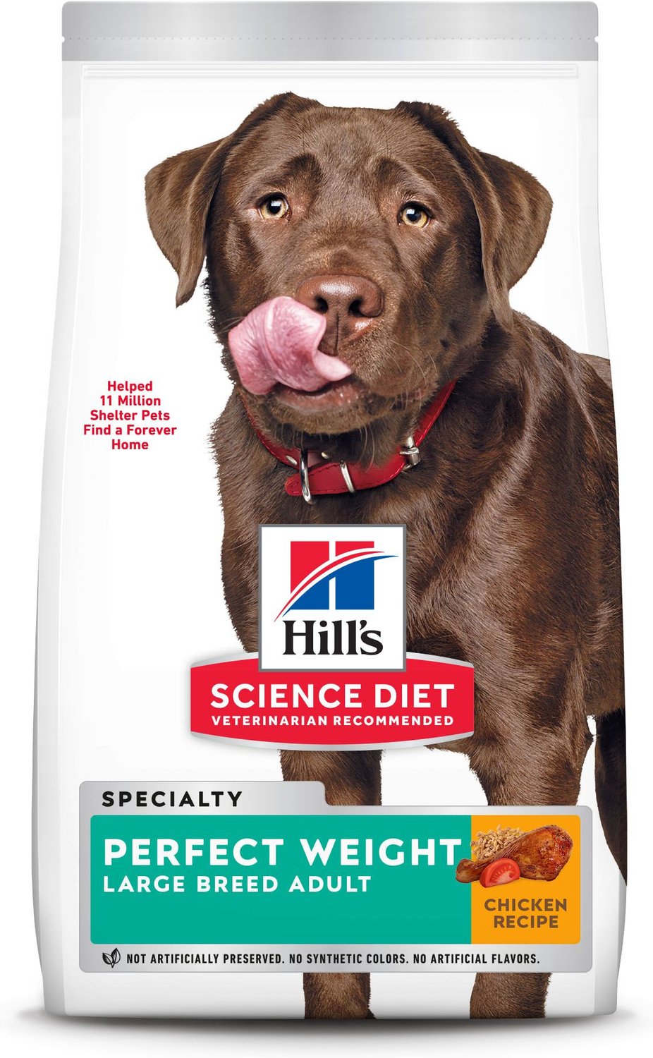 Hill's Science Diet Adult Perfect Weight Pollo di taglia grande Ricetta Cibo secco per cani