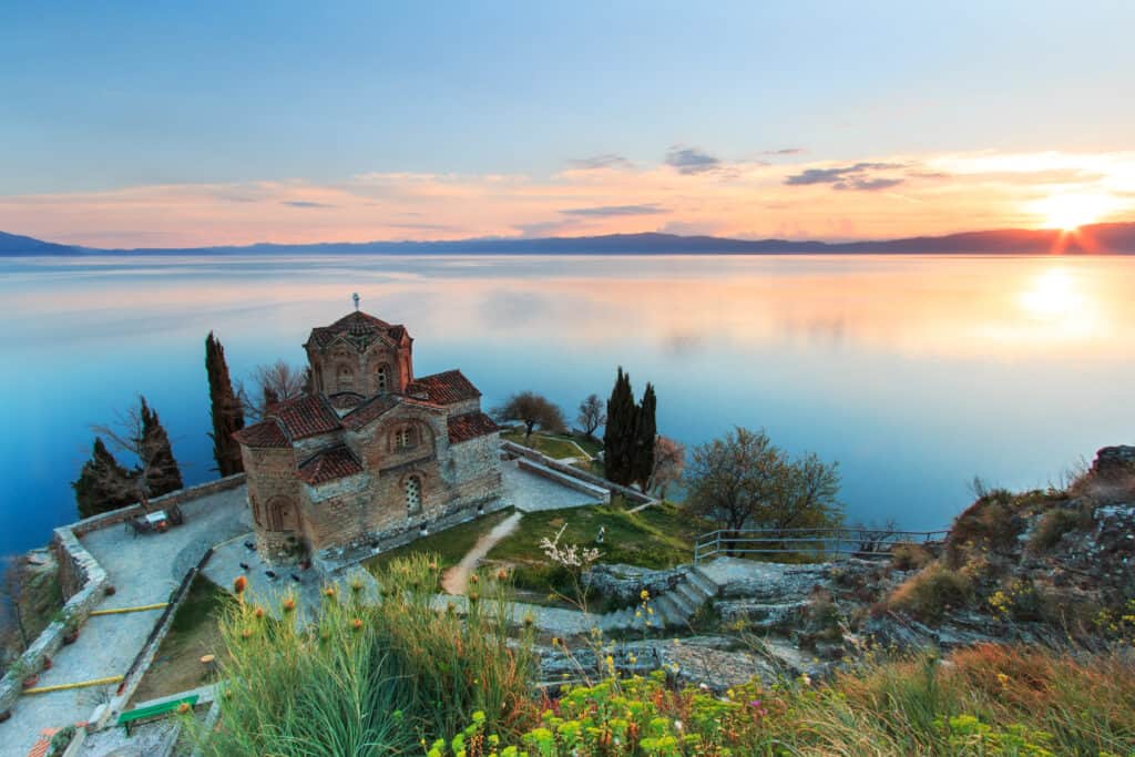 Chiesa di Sveti (Santo) Jovan Kaneo sul lago di Ohrid, Macedonia