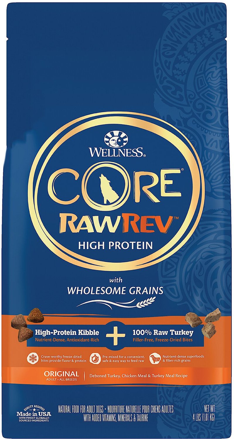 Wellness CORE RawRev Wholesome Grains Cibo secco per cani ad alto contenuto proteico