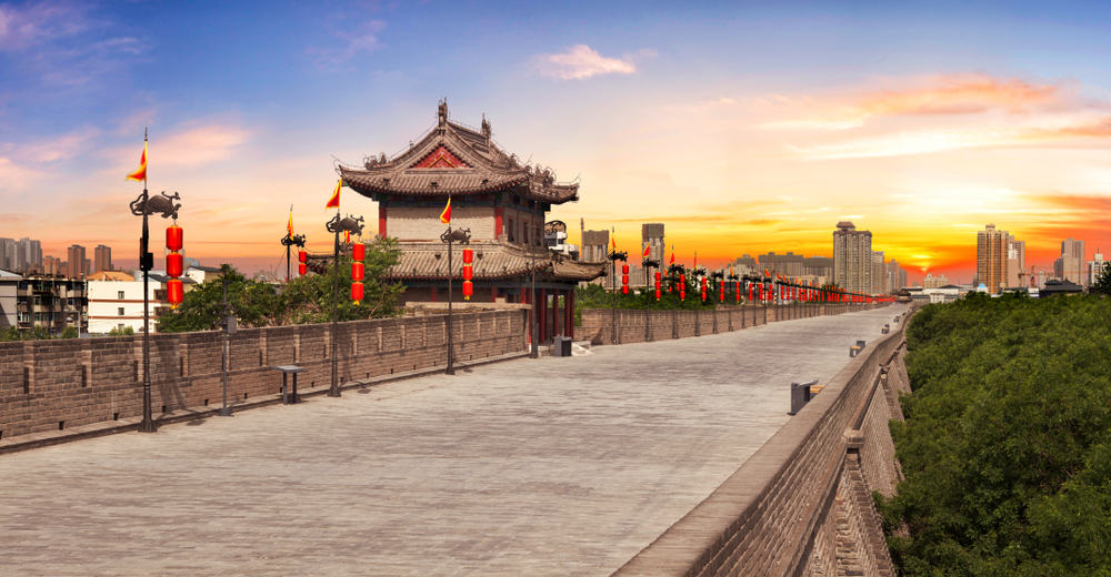 Mura storiche della città di Xi'an, in Cina