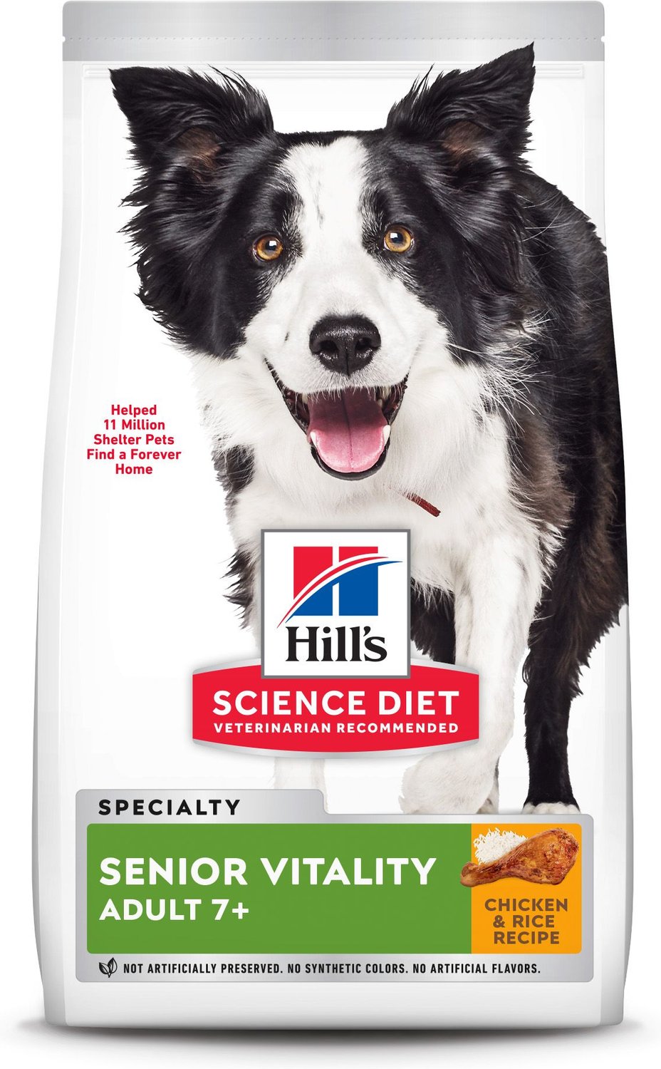Hill's Science Diet Adult 7+ Senior Vitality Chicken Ricetta Cibo secco per cani