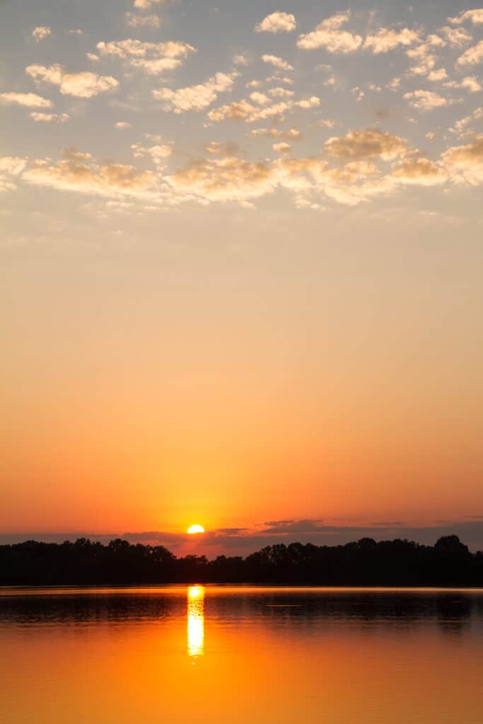 Alba sull'area di conservazione di Schell-Osage