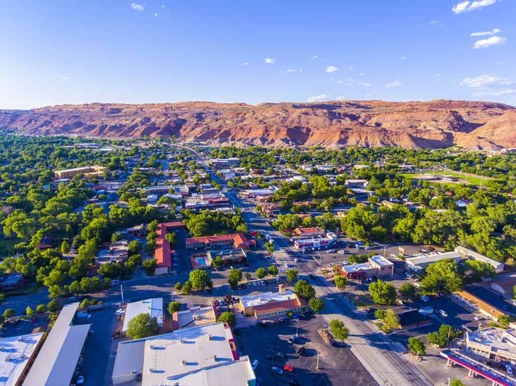 Città di Moab Utah USA.