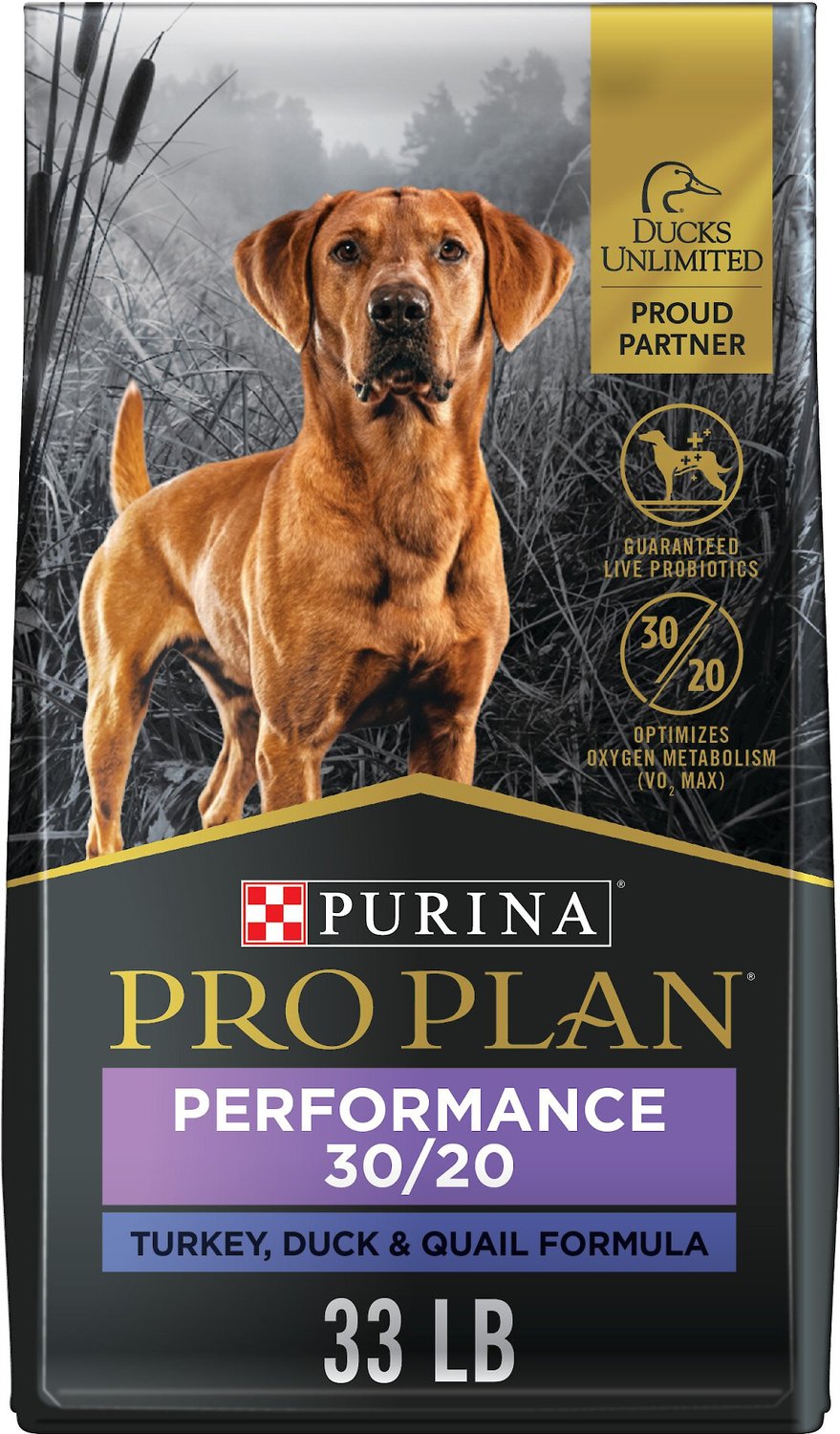 Purina Pro Plan Performance 30/20 Formula di tacchino, anatra e quaglia Cibo secco per cani