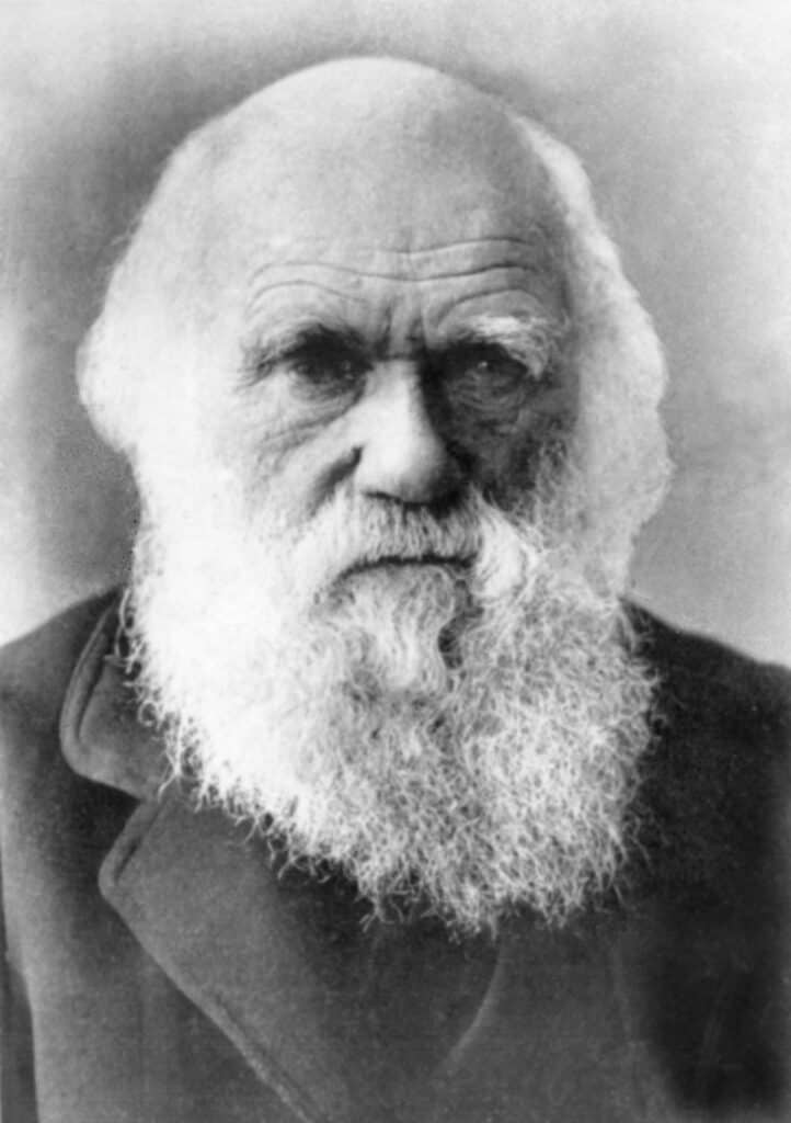 Foto in bianco e nero di Charles Darwin