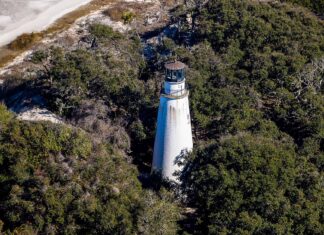 Tybee Island, Lighthouse, American Flag, Photography, USA