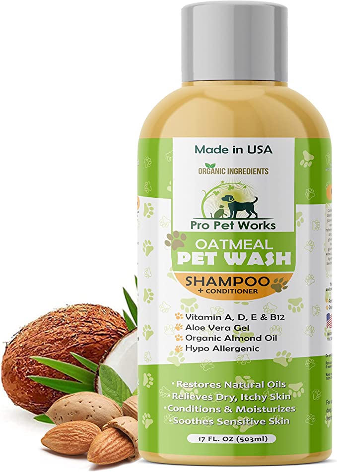 Shampoo per cani con farina d'avena biologica