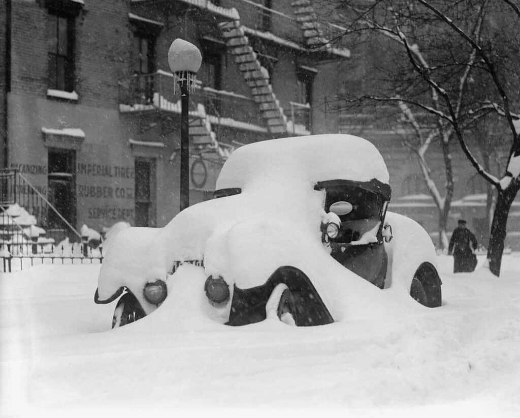 giorno dopo una bufera di neve del 1922