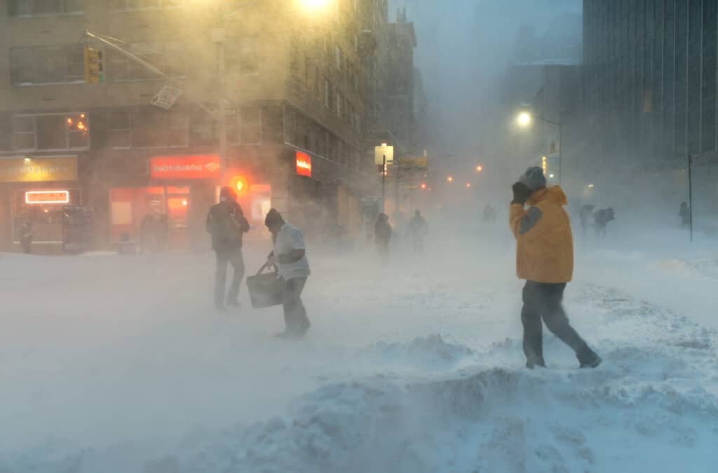 Bufera di neve a New York City