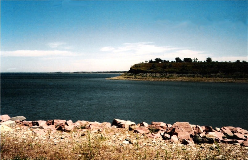 Lago Sakakawea nel Nord Dakota