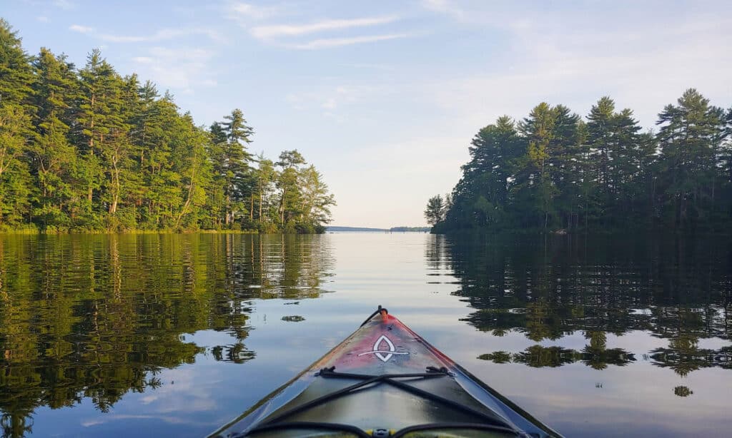 Lago Sebago nel Maine New England