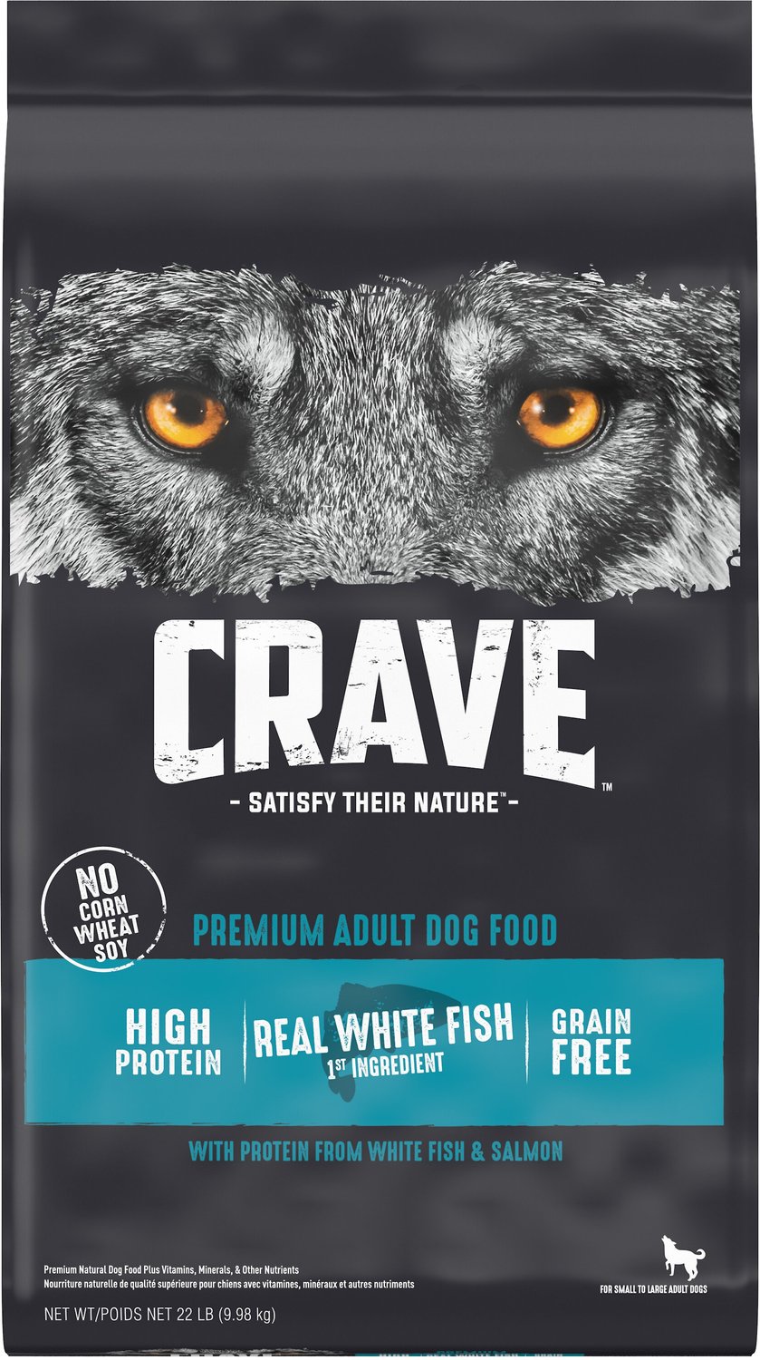 CRAVE Alimento secco per cani ad alto contenuto proteico di pesce bianco e salmone senza cereali
