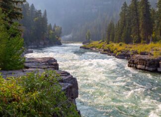 Quanto è largo il fiume Snake nel suo punto più largo?
