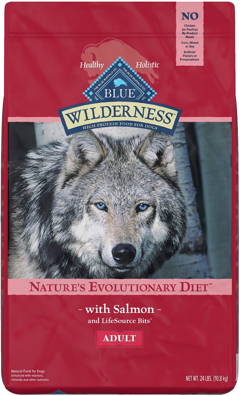 Blue Buffalo Wilderness Salmon Ricetta Cibo secco per cani senza cereali