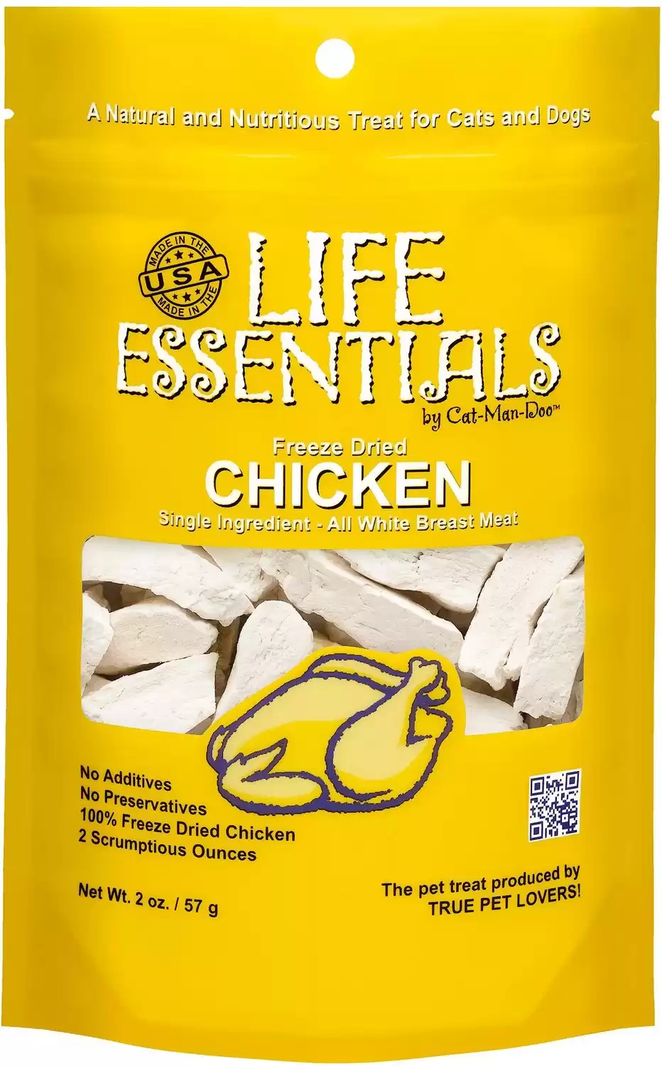 Life Essentials Snack di pollo liofilizzato per cani e gatti